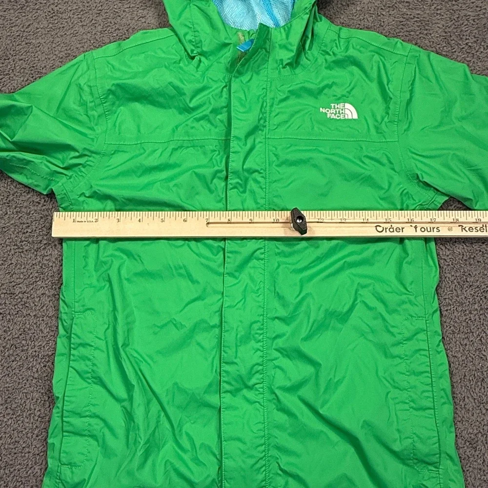 The North Face Jacket Girls Large 14/16 Green HyVent‎ Hooded Rain Waterproof